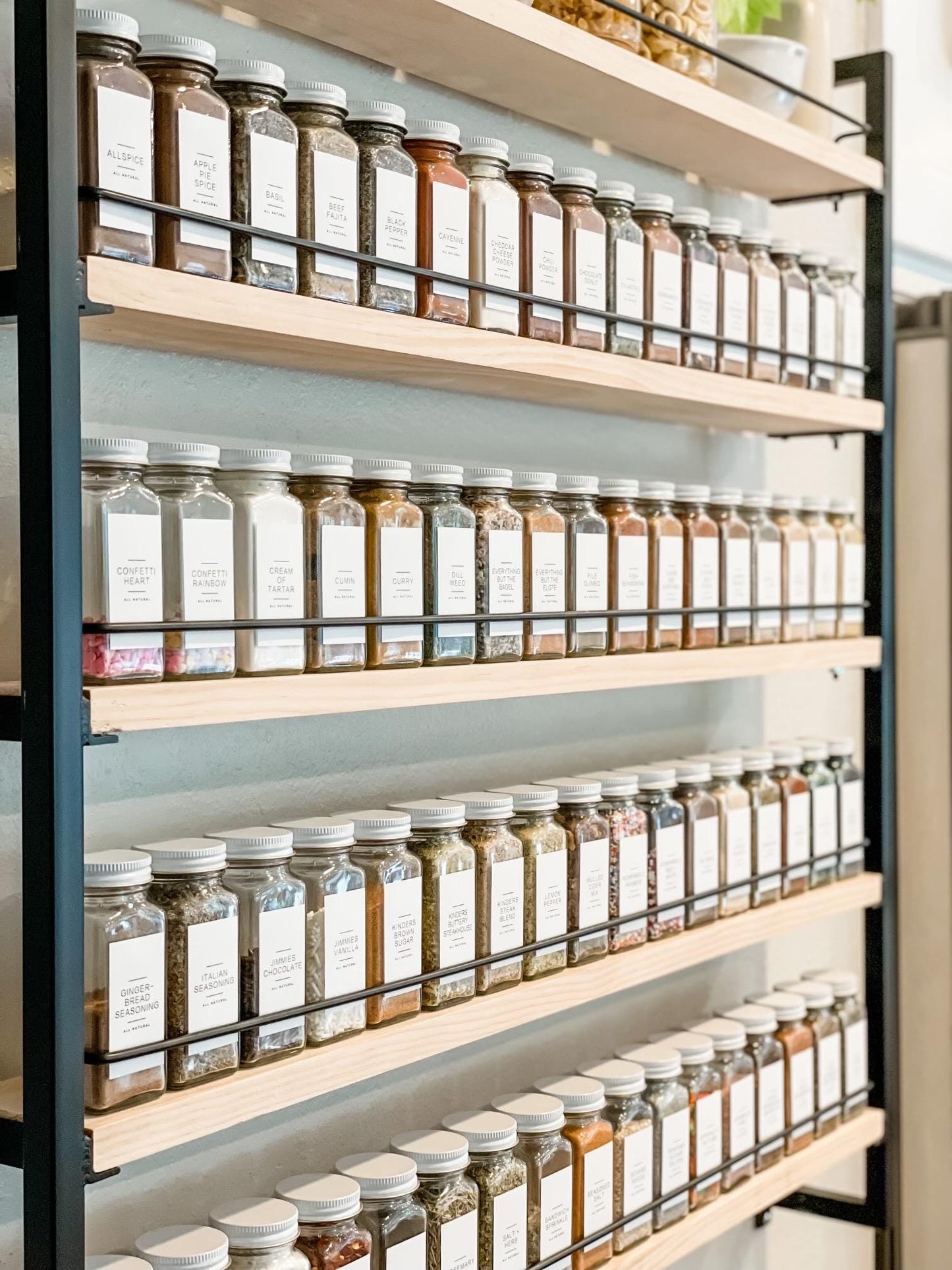 Hanging spice rack
