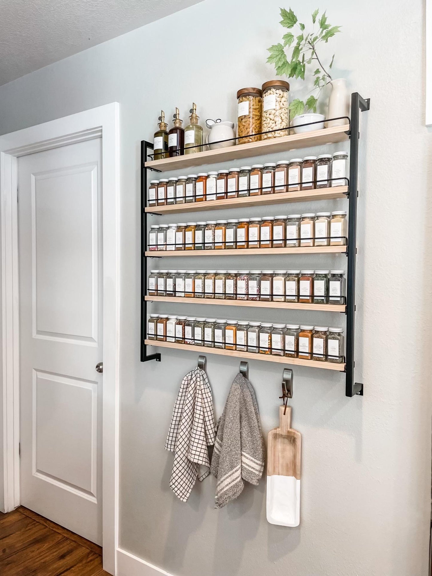 Custom Hanging Spice Rack: Pantry Door Organizer