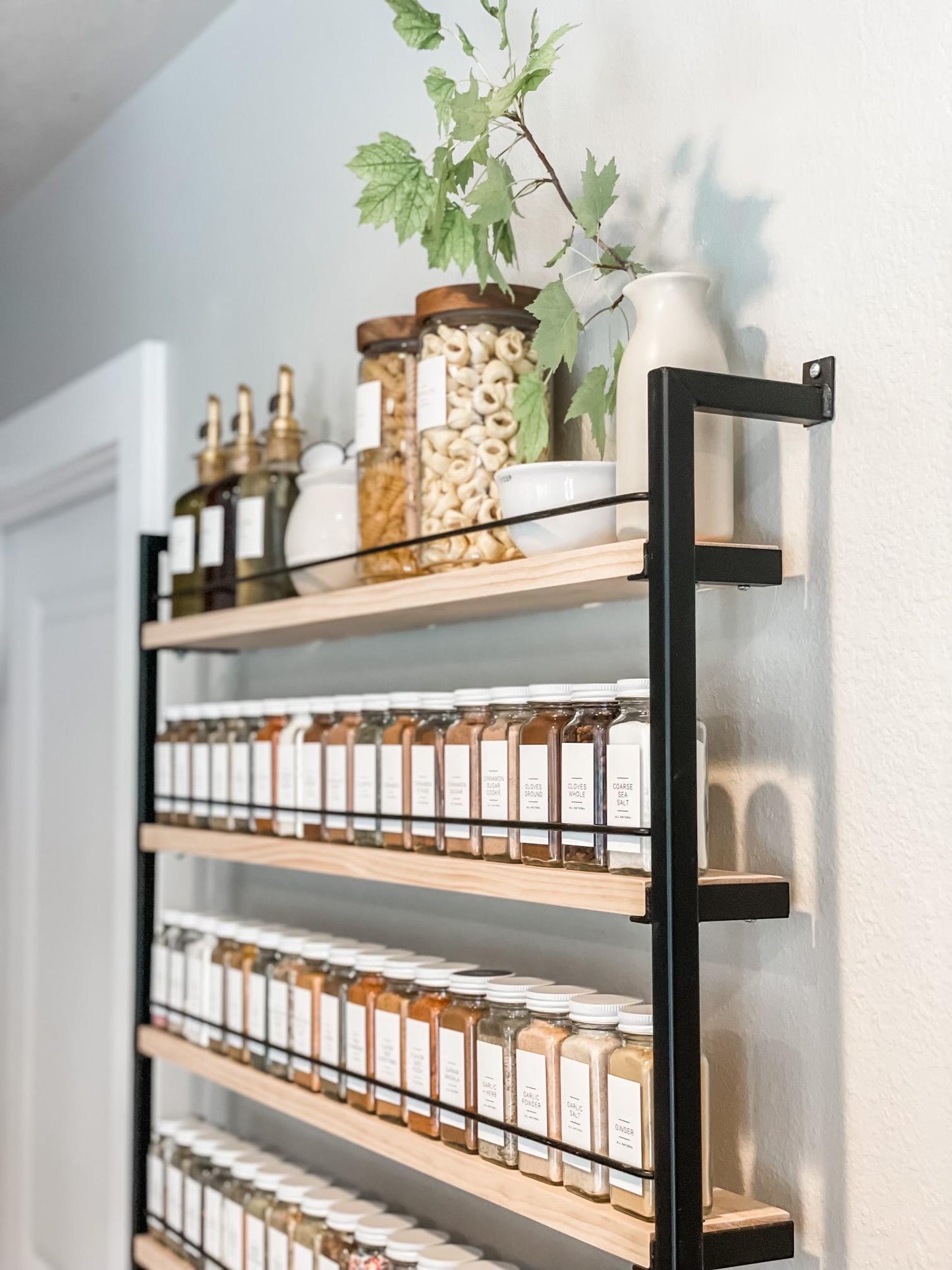Custom Hanging Spice Rack: Pantry Door Organizer