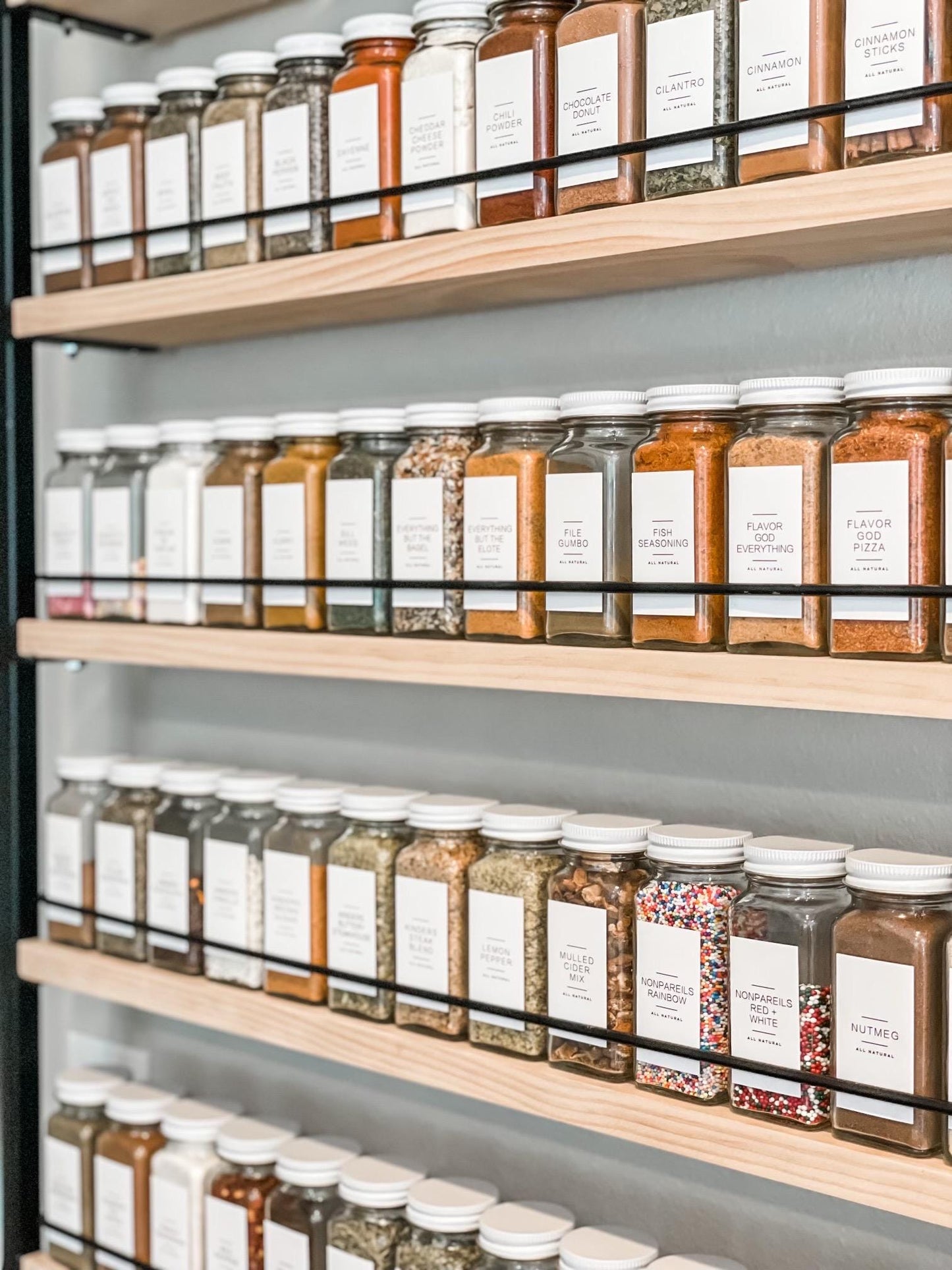 Custom Hanging Spice Rack: Pantry Door Organizer