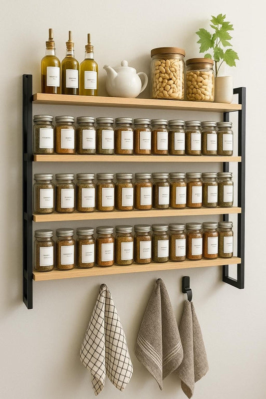 Hanging Spice rack with 4 shelves